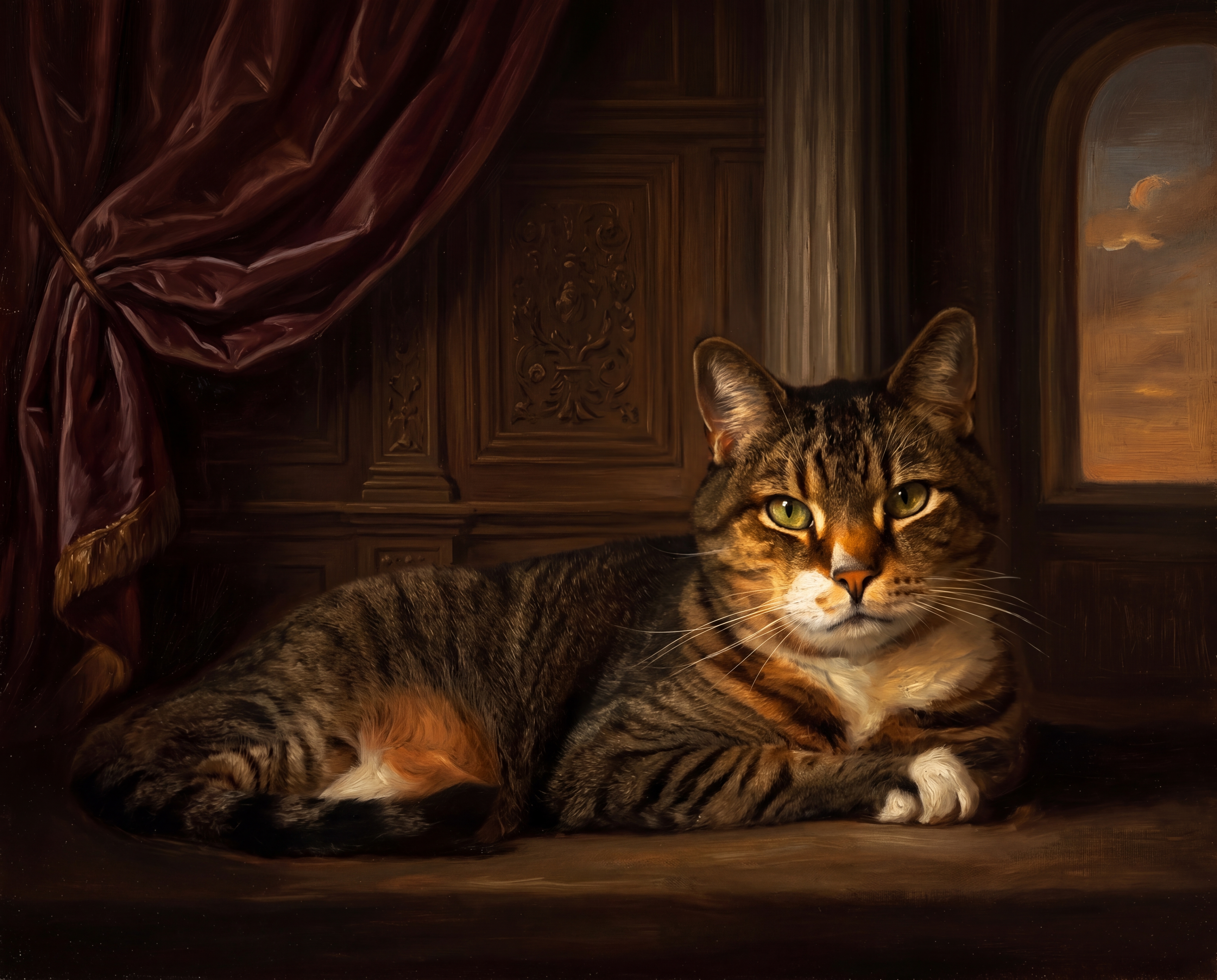 Wasabi in Renaissance oil style